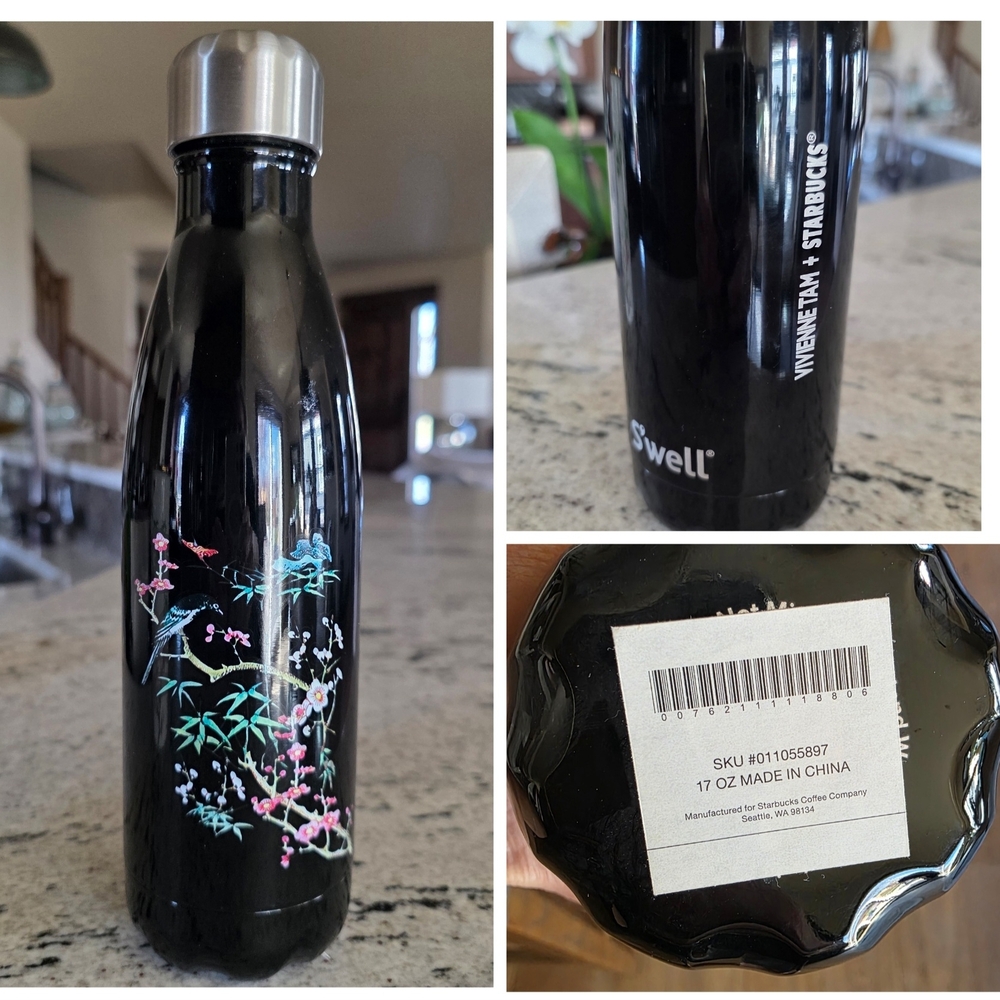 Limited Edition Starbucks + Vivienne Tam 'Bird and Flora' 3-Piece Collection - Picture 5 of 6